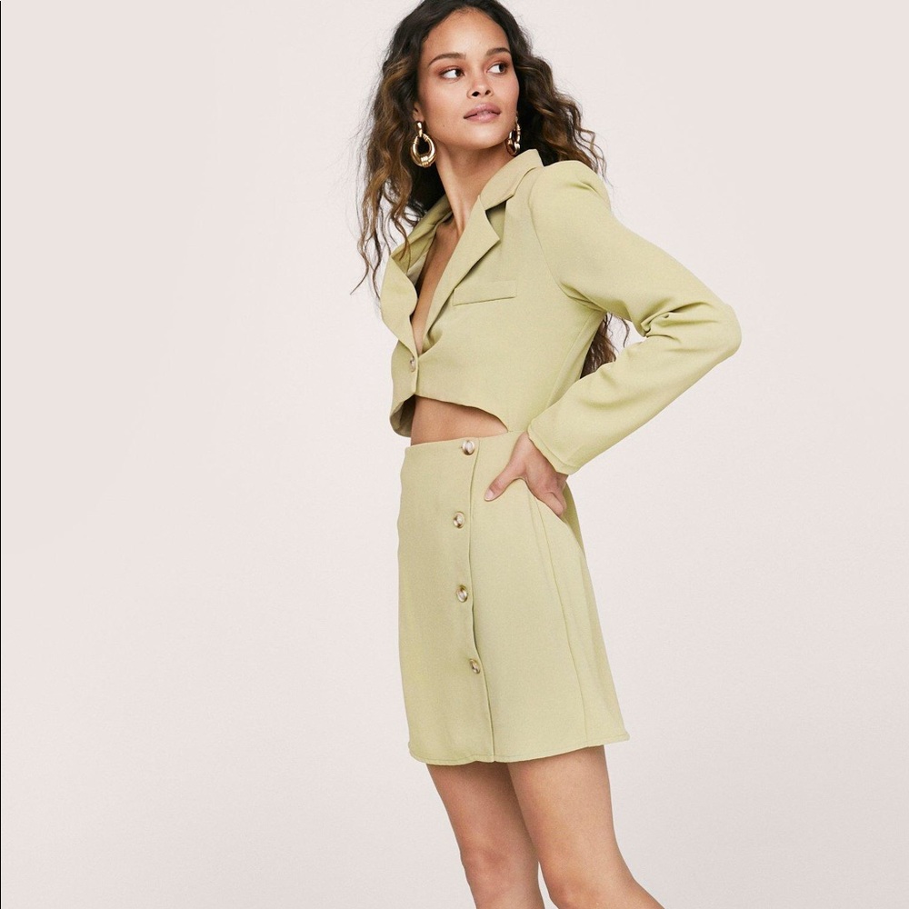 Nasty Gal Cut Out Mini Blazer Dress